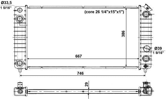 Radiator, engine cooling EASY FIT 56011