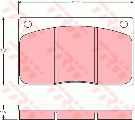 Brake Pad Set, disc brake COTEC GDB585