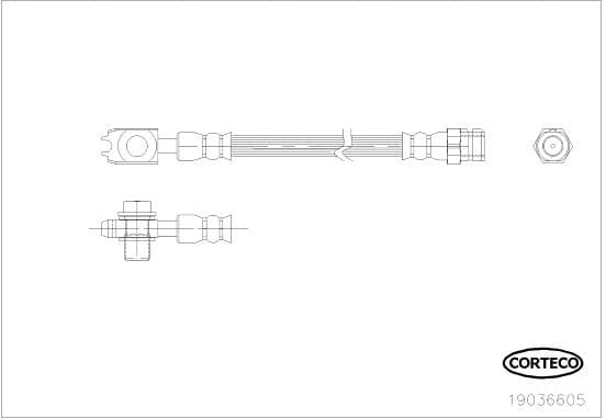 Brake hose rear 19036605
