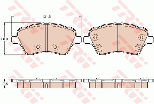 Brake pads front, Top Quality GDB1959