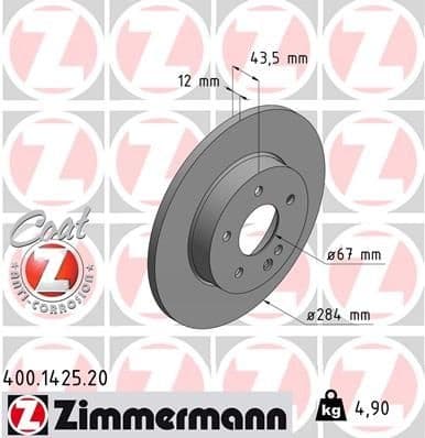 Brake Disc COAT Z 400.1425.20