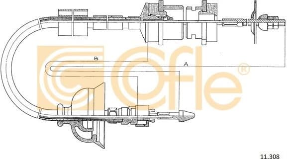 Cable Pull, clutch control 11.308