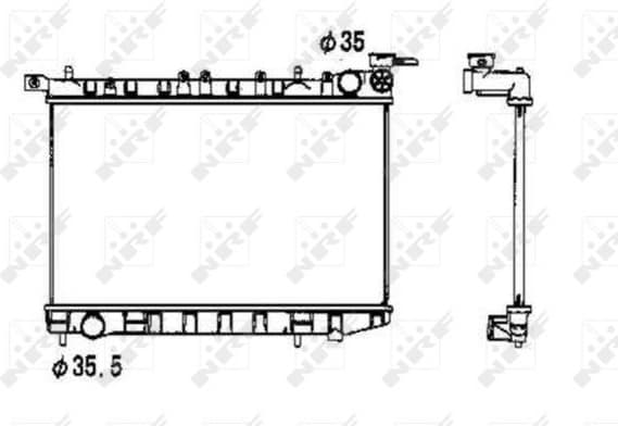 Radiator, engine cooling 53341