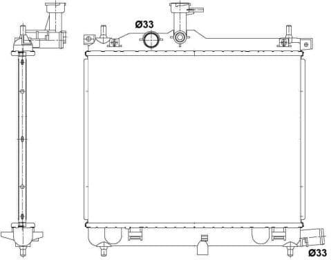 Radiator, engine cooling EASY FIT 53025
