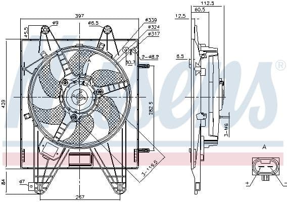 Fan, engine cooling 85166