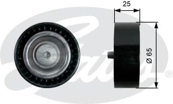 Deflection/Guide Pulley, V-ribbed belt DriveAlign™ T36432