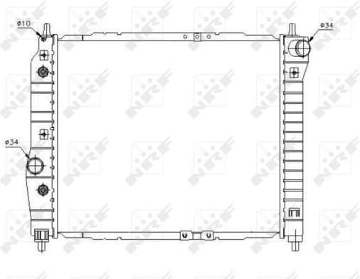 Radiator, engine cooling 53638