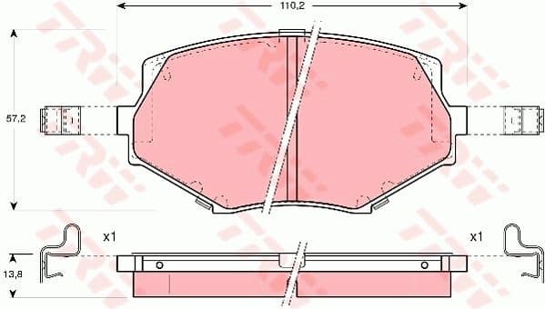 Brake Pad Set, disc brake GDB3103