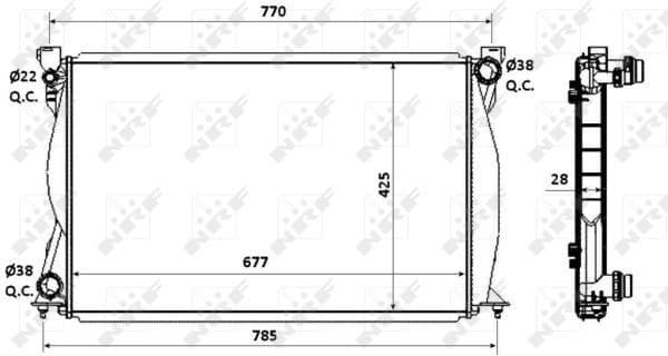 Radiator, engine cooling EASY FIT 58359