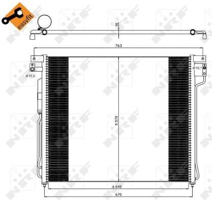 Condenser, air conditioning EASY FIT 35582