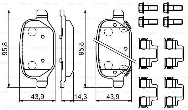 Brake Pad Set, disc brake 0986494935