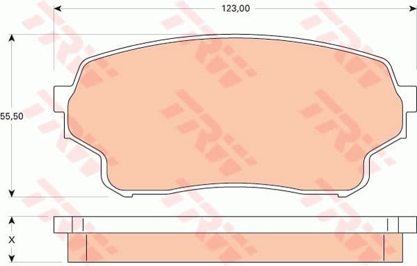 Brake Pad Set, disc brake GDB3490