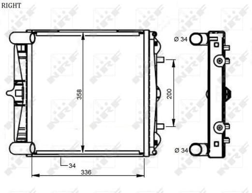 Radiator, engine cooling 59131