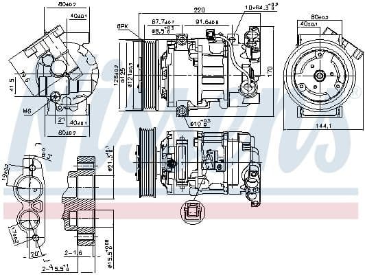 Compressor, air conditioning ** FIRST FIT ** 890044