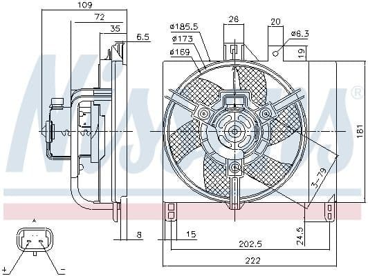 Fan, engine cooling 85765