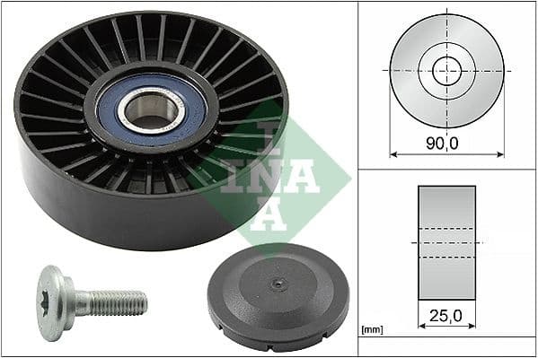 Deflection/Guide Pulley, V-ribbed belt 532013810
