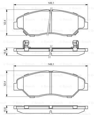 Brake Pad Set, disc brake 0986424696