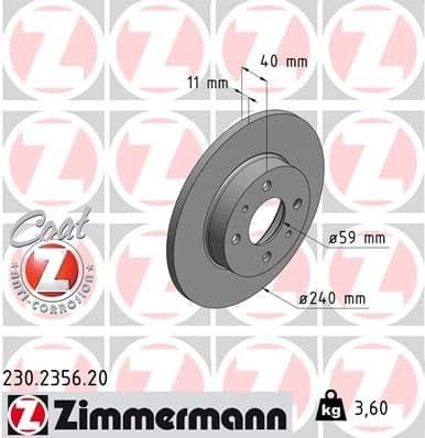 Brake Disc COAT Z 230.2356.20