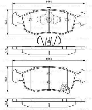 Brake Pad Set, disc brake 0986494687