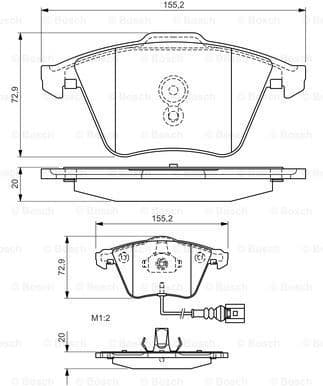 Brake Pad Set, disc brake 0986494550