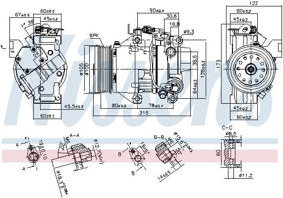 Compressor, air conditioning ** FIRST FIT ** 89443