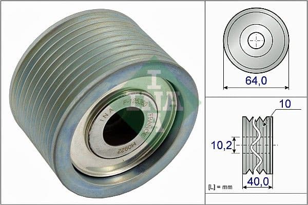 Deflection/Guide Pulley, V-ribbed belt 532066210