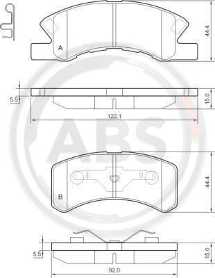 Brake Pad Set, disc brake 37490