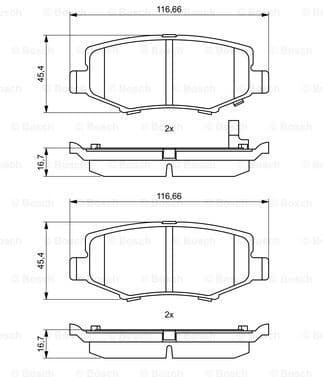 Brake Pad Set, disc brake 0986494706