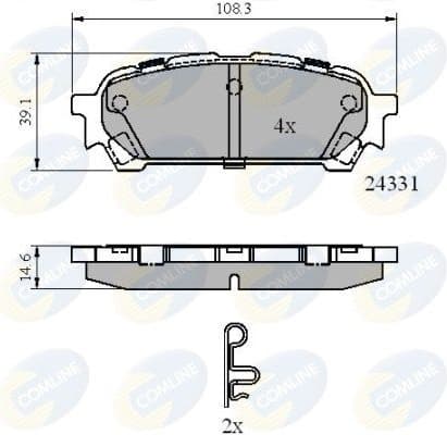 Brake pads rear CBP31775