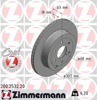 Brake Disc COAT Z 200.2532.20