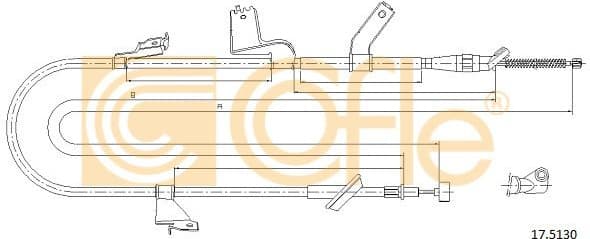 Cable Pull, parking brake 17.5130