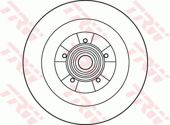 Brake Disc TRW SINGLE DF6126BS - image 2