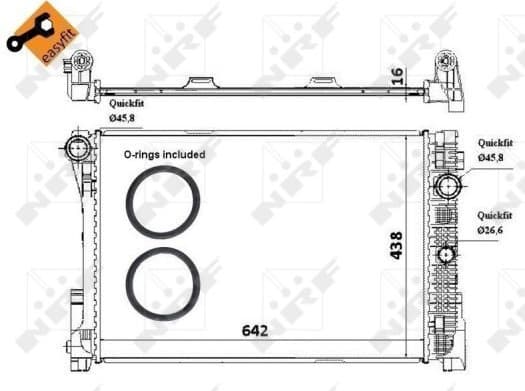 Radiator, engine cooling EASY FIT 58336