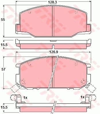 Brake Pad Set, disc brake GDB1190