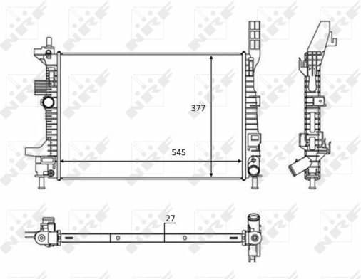 Radiator, engine cooling 58284