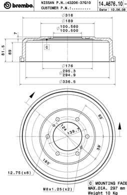 Brake Drum ESSENTIAL LINE 14.A676.10