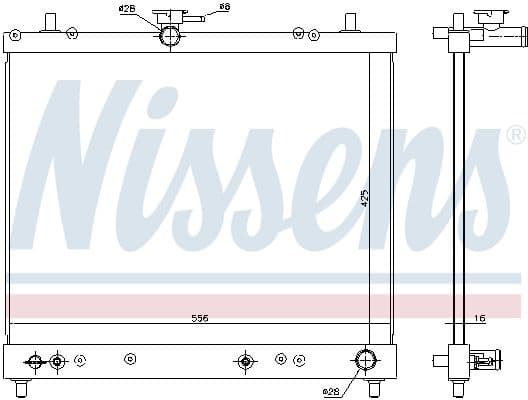 Radiator, engine cooling 617402