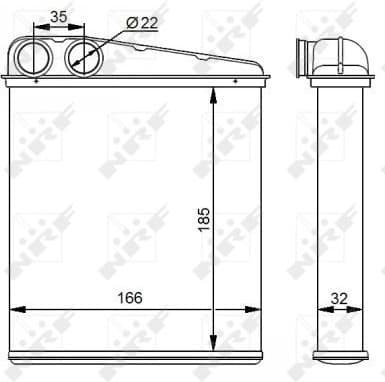 Heat Exchanger, interior heating EASY FIT 54276