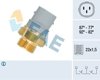 Temperature Switch, radiator fan 38160