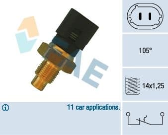 Temperature Switch, coolant warning lamp 35890