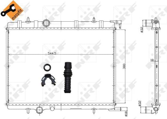 Radiator, engine cooling EASY FIT 58304