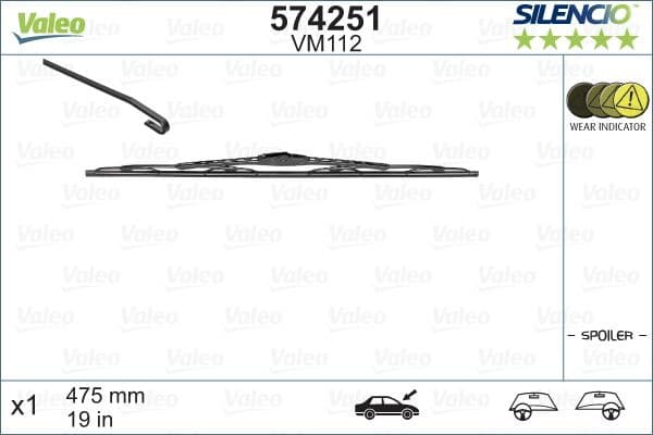 Wiper Blade SILENCIO CONVENTIONAL SINGLE 574251