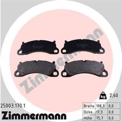 Brake Pad Set, disc brake 25003.170.1