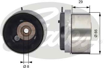 Tensioner Pulley, timing belt PowerGrip™ T43143