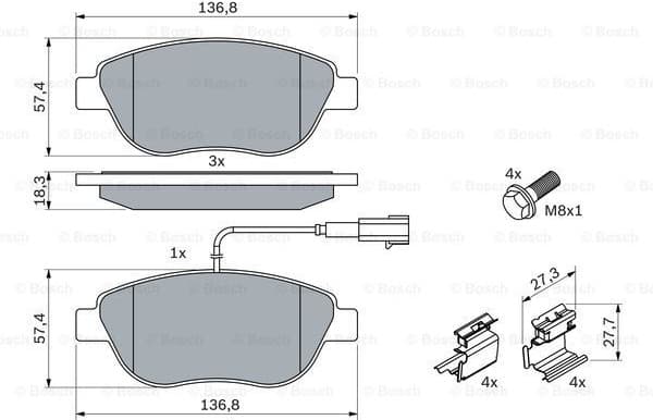 Brake Pad Set, disc brake 0986424596 - image 7