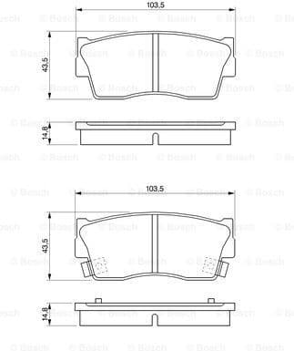 Brake Pad Set, disc brake 0986461750 - image 7