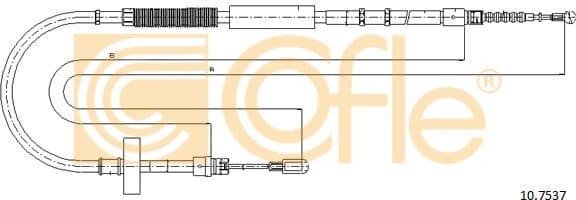 Cable Pull, parking brake 10.7537