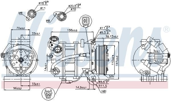 Compressor, air conditioning ** FIRST FIT ** 89350