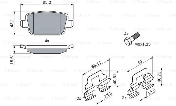 Brake Pad Set, disc brake 0986494214 - image 7