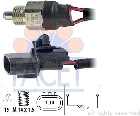 Switch, reverse light Made in Italy - OE Equivalent 7.6202 - image 2